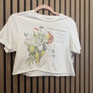 White Graphic Women Top